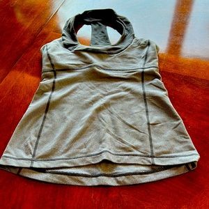 Lululemon, tank top with built-in bra, gray, size small